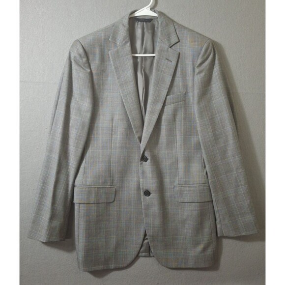 Brooks Brothers 1818 Vitale Barberis Milano Blazer 38R Gray Glen Plaid Italy - Picture 1 of 15